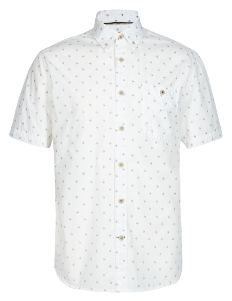 Pure Cotton Geometric Print Shirt 2 of 3