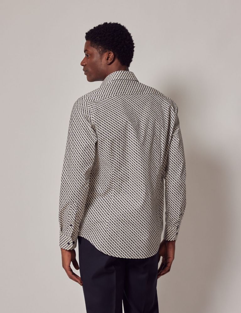 Pure Cotton Geometric Print Shirt 3 of 7