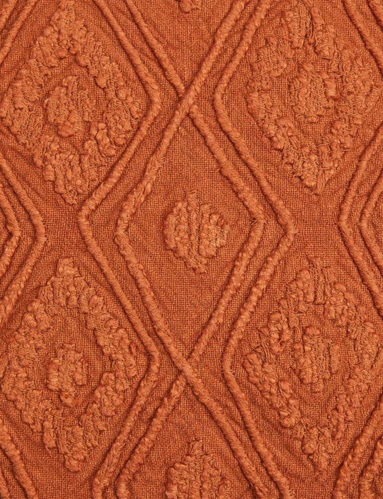 Pure Cotton Geometric Textured Cushion 4 of 5