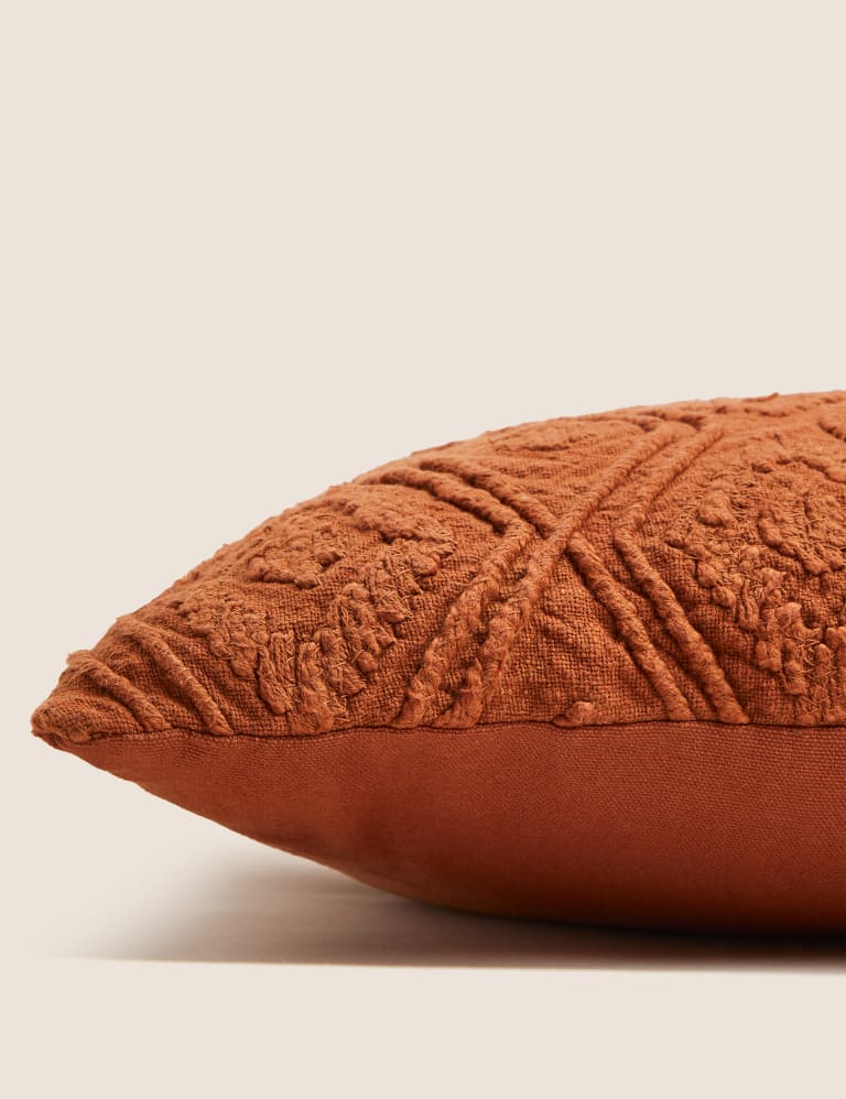 Pure Cotton Geometric Textured Cushion M S Collection M S
