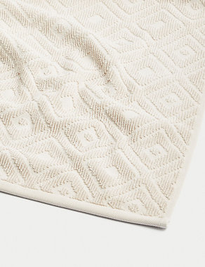 Pure Cotton Geometric Towel Image 2 of 6