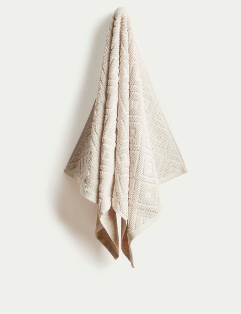 Pure Cotton Geometric Towel 5 of 6