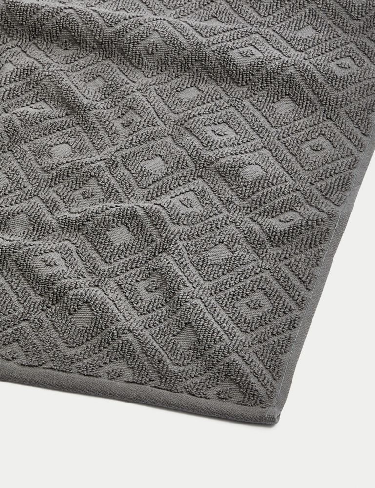Pure Cotton Geometric Towel 5 of 5