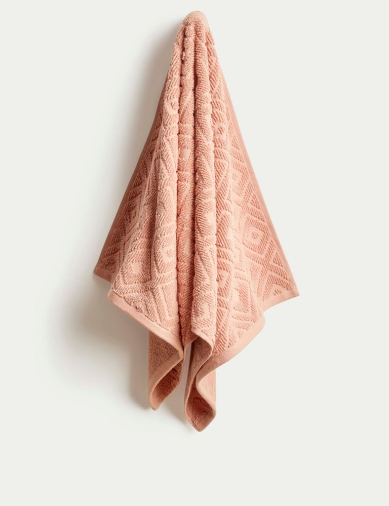 Pure Cotton Geometric Towel 4 of 6