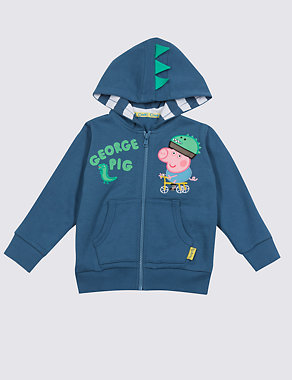 Pure Cotton George Peppa Pig™ Hooded Sweat Top (1-6 Years) Image 2 of 3