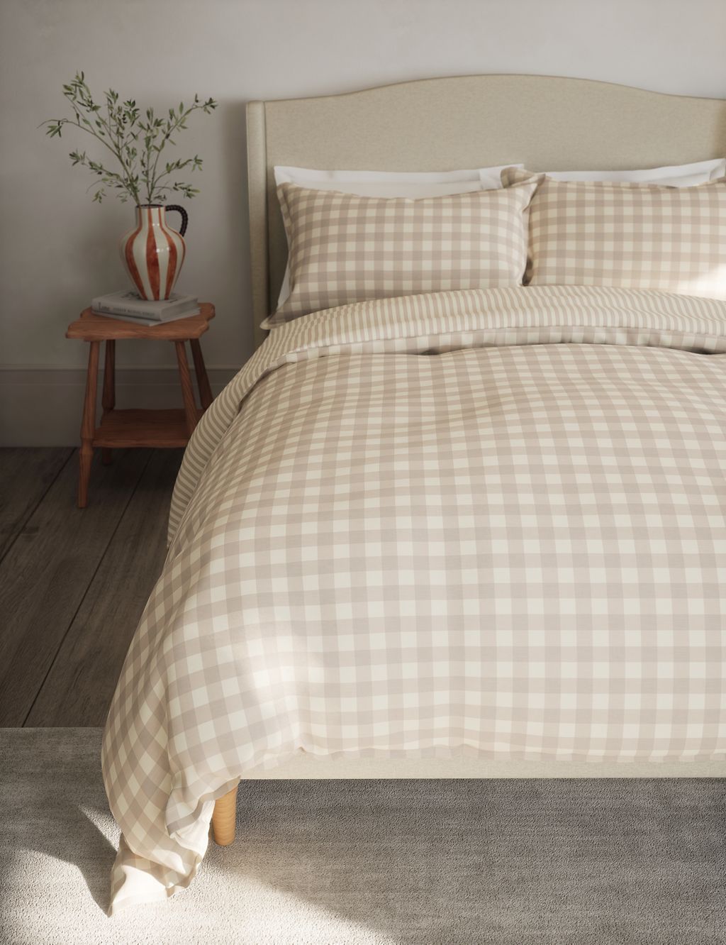 Pure Cotton Gingham Bedding Set 2 of 5