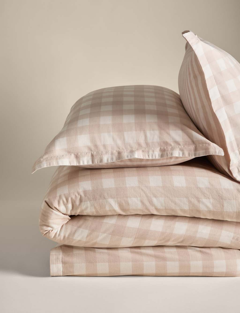 Pure Cotton Gingham Bedding Set M&S Collection M&S
