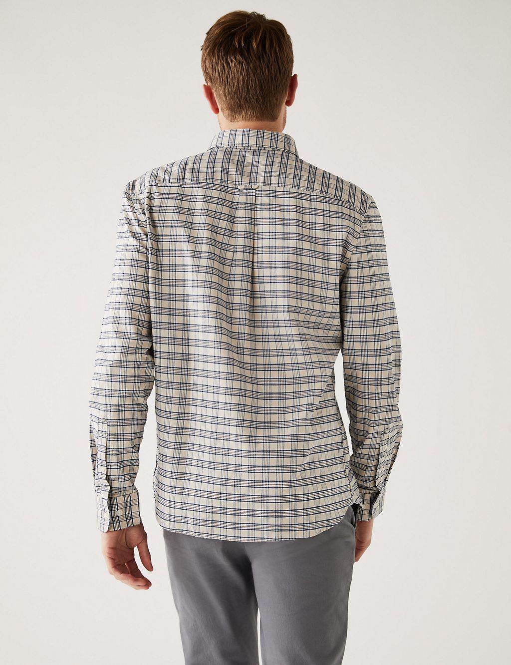 Pure Cotton Gingham Check Oxford Shirt 4 of 4