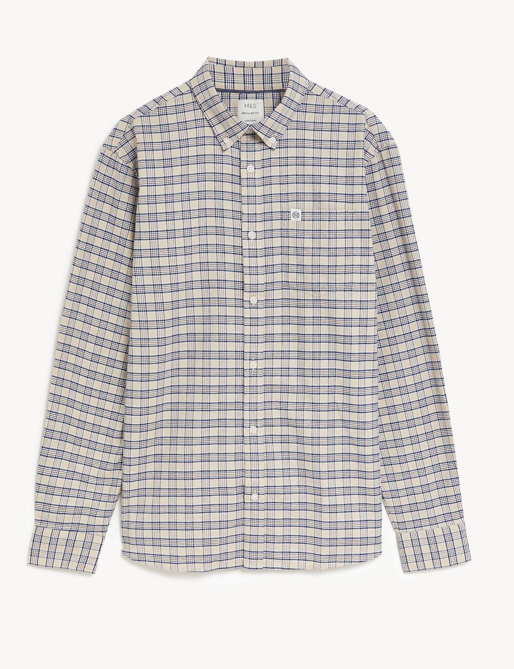 Pure Cotton Gingham Check Oxford Shirt 1 of 4