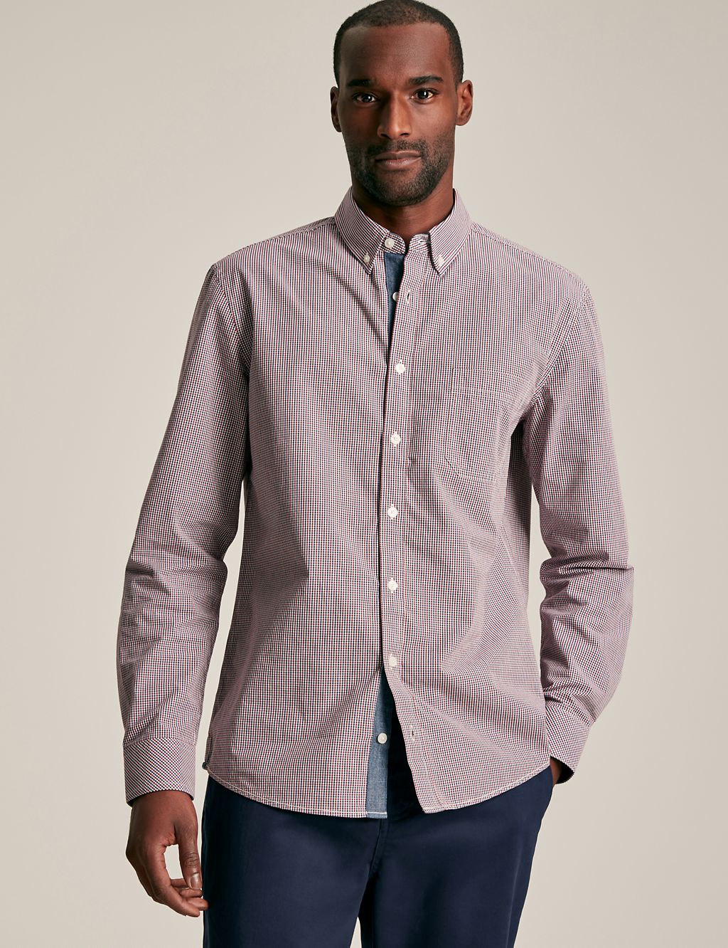 Pure Cotton Gingham Check Shirt 3 of 7