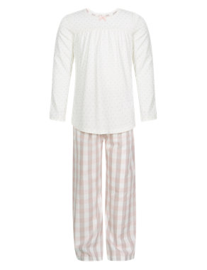 Pure Cotton Gingham Checked Pyjamas (1-7 Years) Image 2 of 4