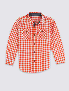 Pure Cotton Gingham Checked Shirt (1-7 Years) Image 2 of 3