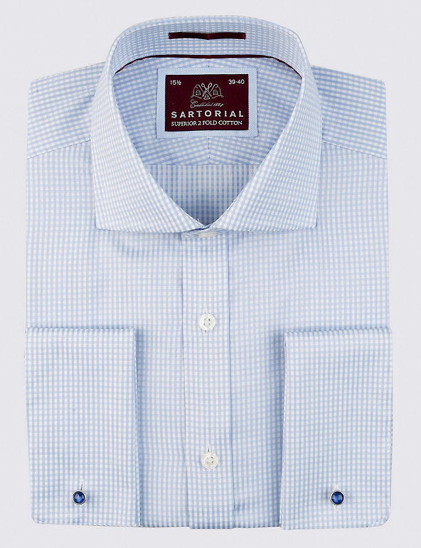 Pure Cotton Gingham Checked Shirt Image 1 of 2