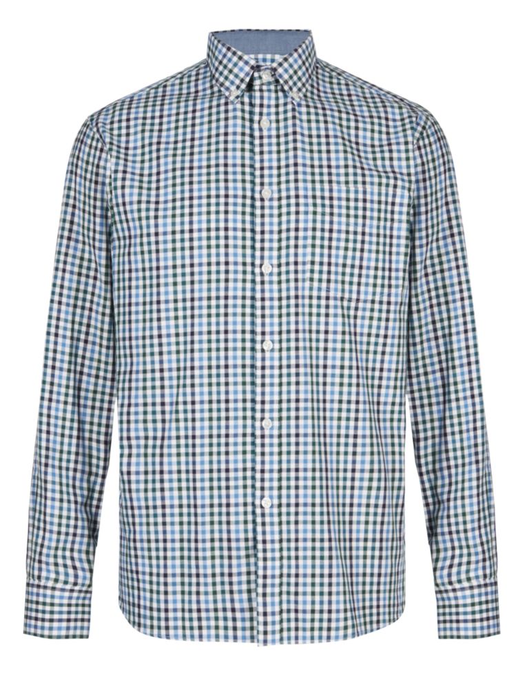 Pure Cotton Gingham Checked Shirt 2 of 5