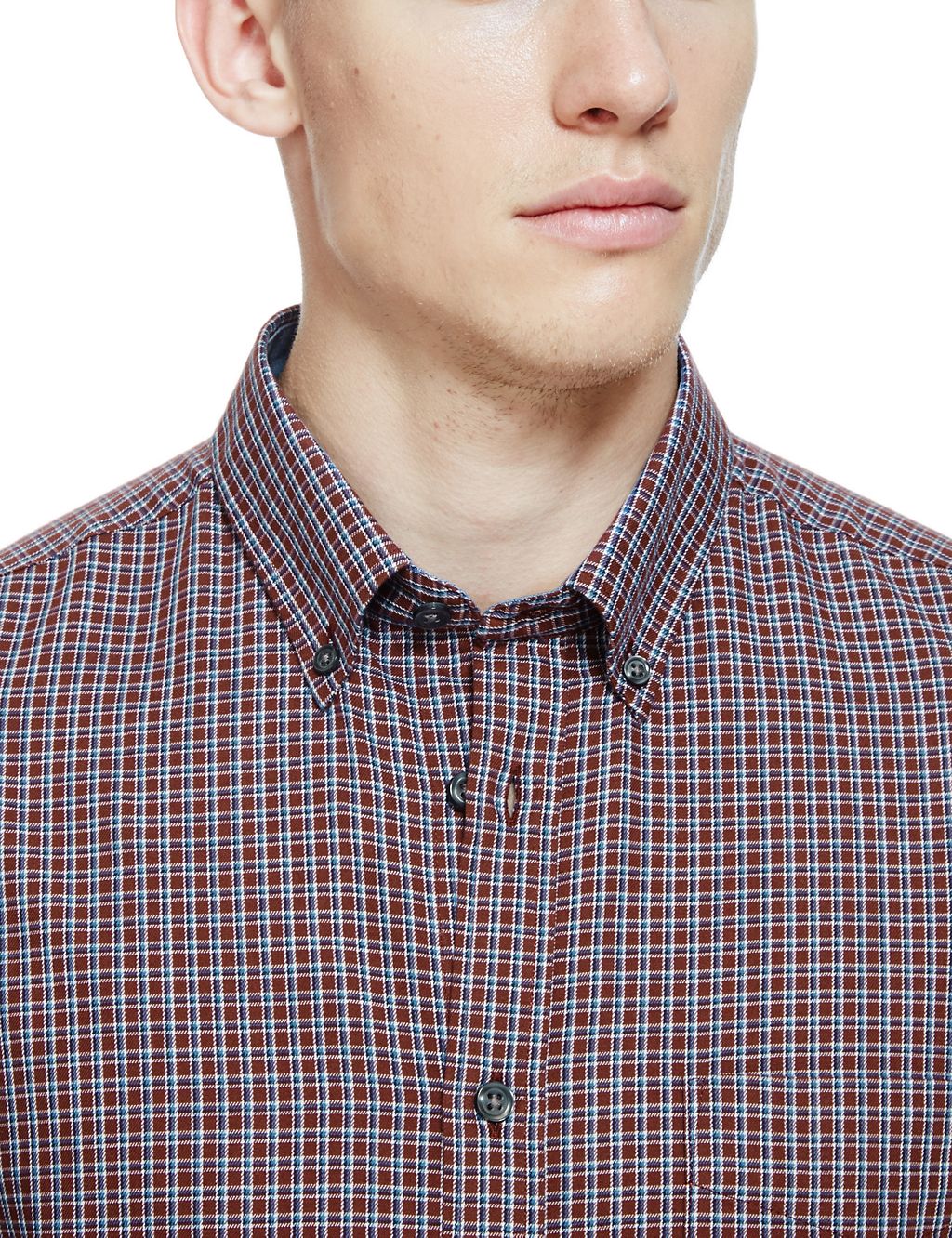 Pure Cotton Gingham Checked Shirt 4 of 5