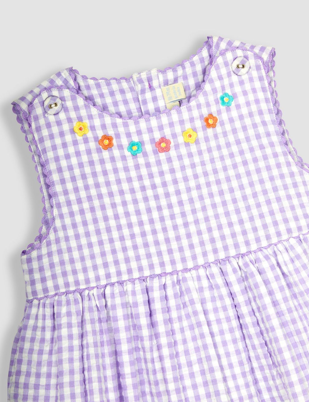 Pure Cotton Gingham Dress (0-7 Yrs) 1 of 3