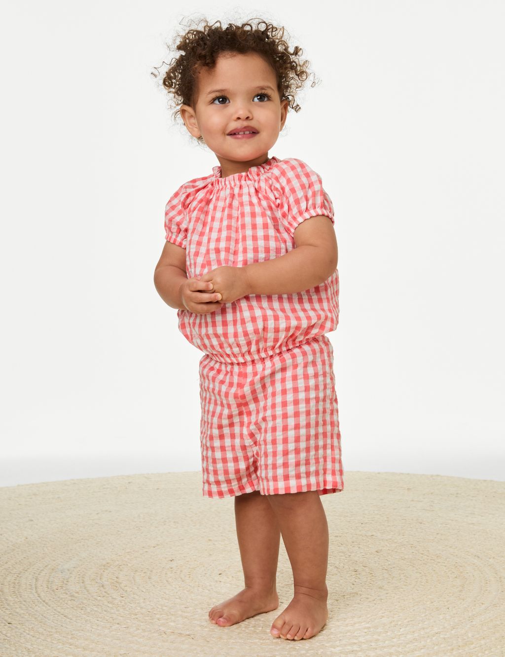 Pure Cotton Gingham Outfit (0-3 Yrs) 3 of 7