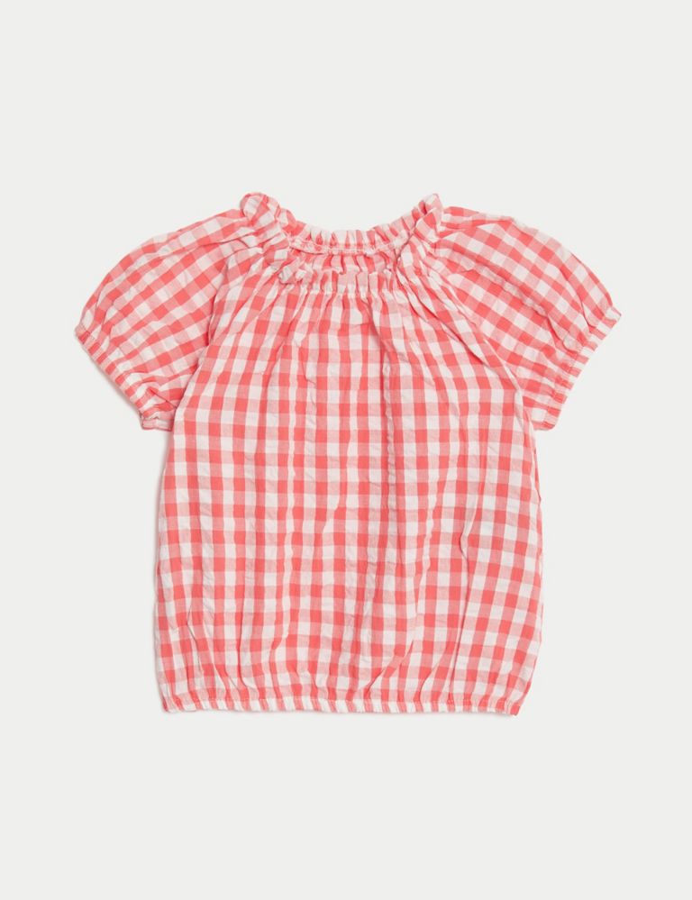 Pure Cotton Gingham Outfit (0-3 Yrs) 4 of 7