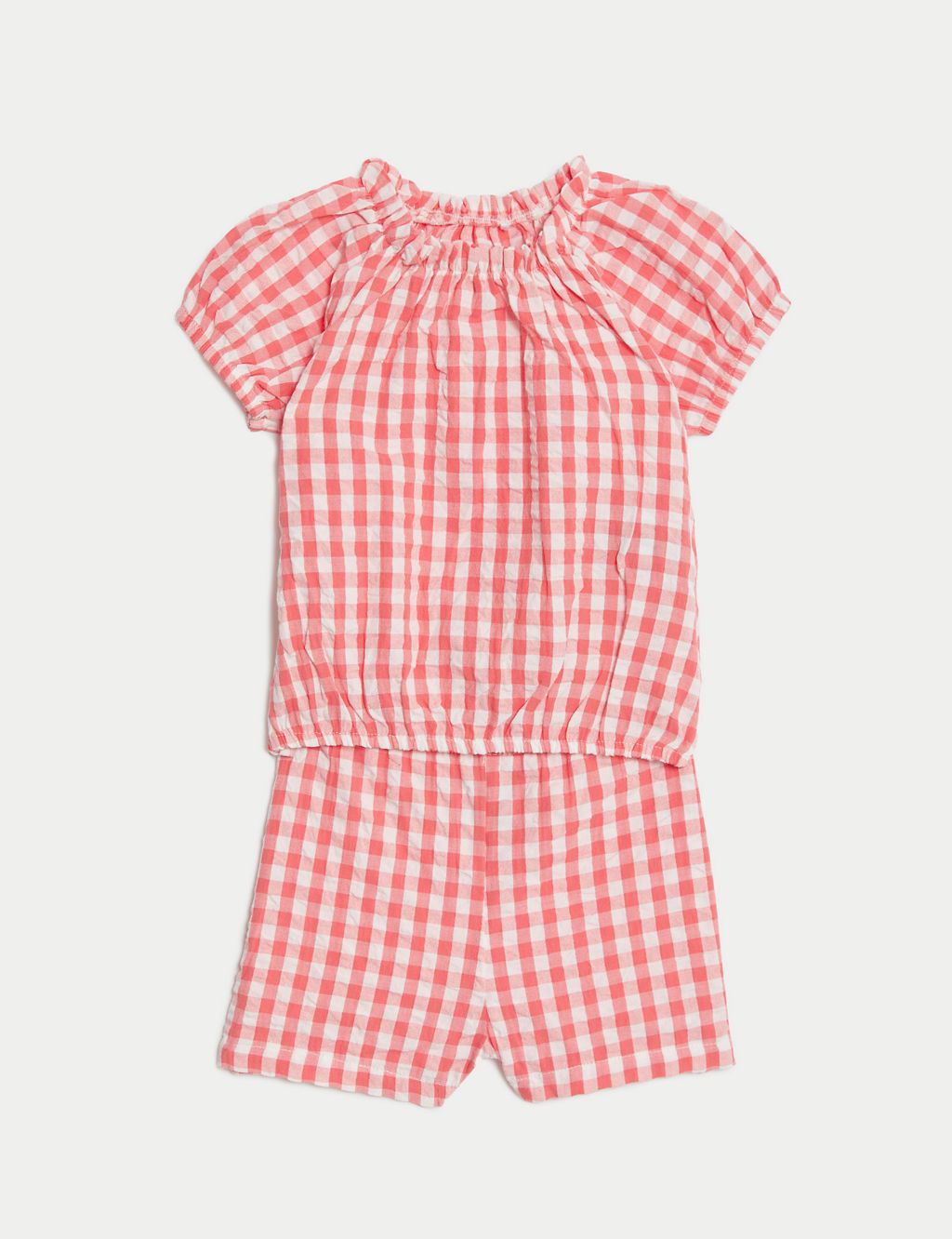 Pure Cotton Gingham Outfit (0-3 Yrs) 1 of 7