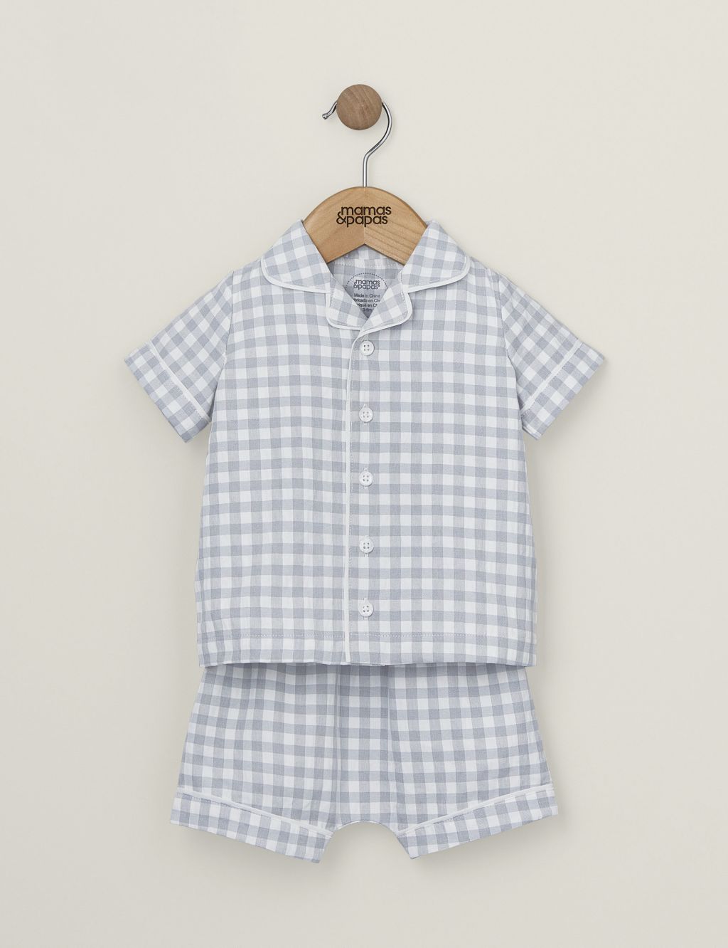 Pure Cotton Gingham Pyjama Set (3 Mths - 3 Yrs) 3 of 4