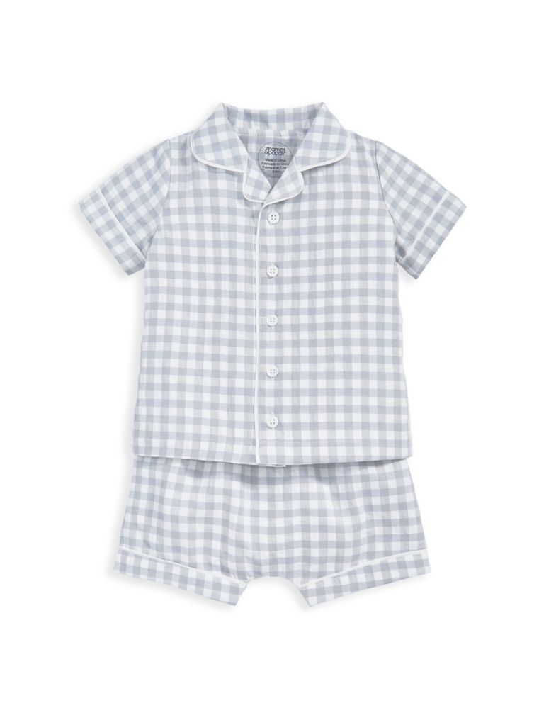 Pure Cotton Gingham Pyjama Set (3 Mths - 3 Yrs) 2 of 4