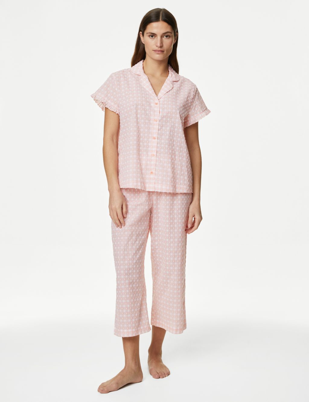 Pure Cotton Gingham Pyjama Set 4 of 6