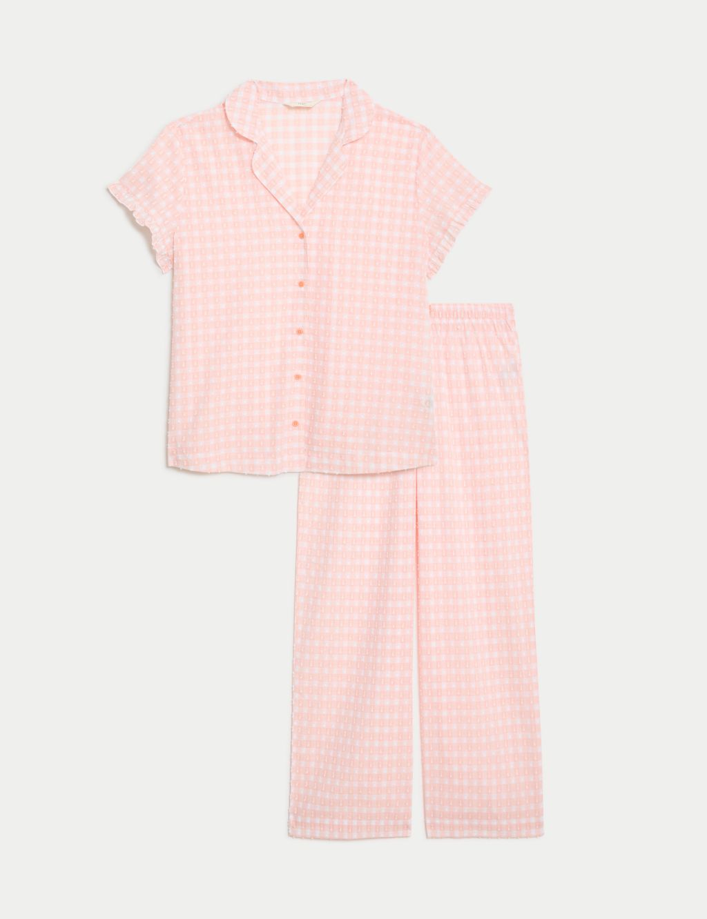 Pure Cotton Gingham Pyjama Set 1 of 6