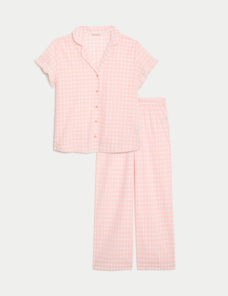 Pure Cotton Gingham Pyjama Set 3 of 6