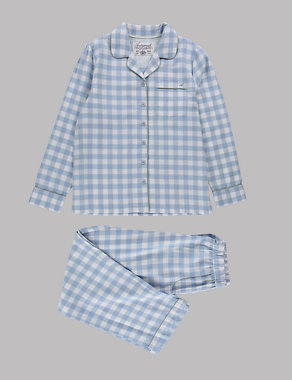 Pure Cotton Gingham Pyjamas (1-16 Years) Image 2 of 4