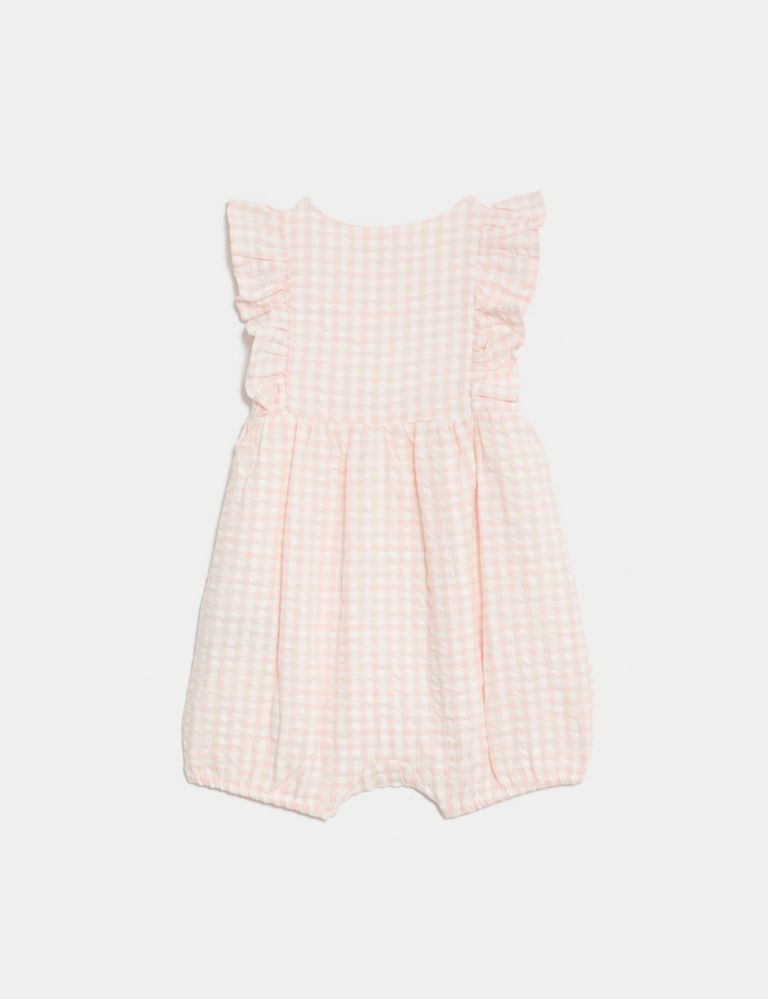 Pure Cotton Gingham Romper (0-3 Yrs) 3 of 5