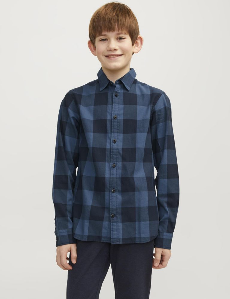 Pure Cotton Gingham Shirt (8-16 Yrs) 1 of 7