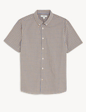 Pure Cotton Gingham Shirt Image 2 of 5