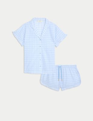Pure Cotton Gingham Shortie Set Image 2 of 6