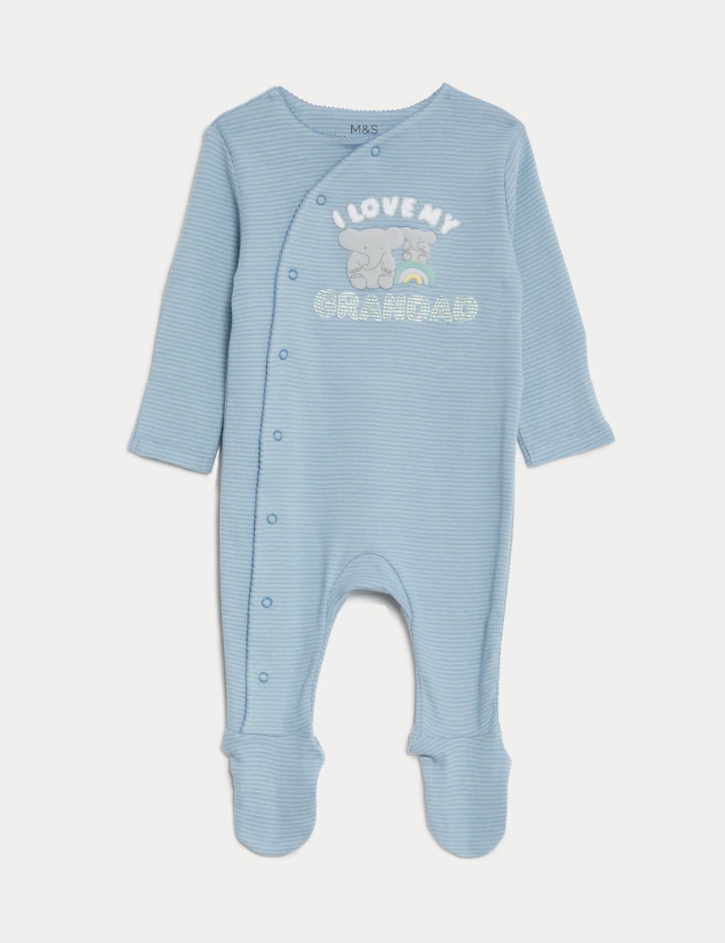 Pure Cotton Grandad Slogan Sleepsuit 0 9 Mths