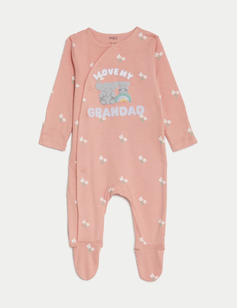 Pure Cotton Grandad Slogan Sleepsuit (0-9 Mths) 2 of 6