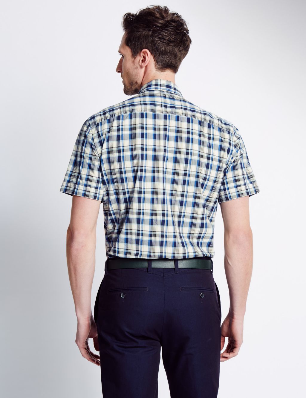 Pure Cotton Grid Checked Shirt 2 of 4