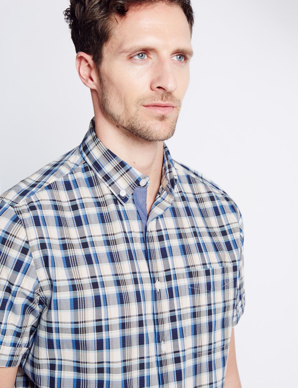 Pure Cotton Grid Checked Shirt 4 of 4