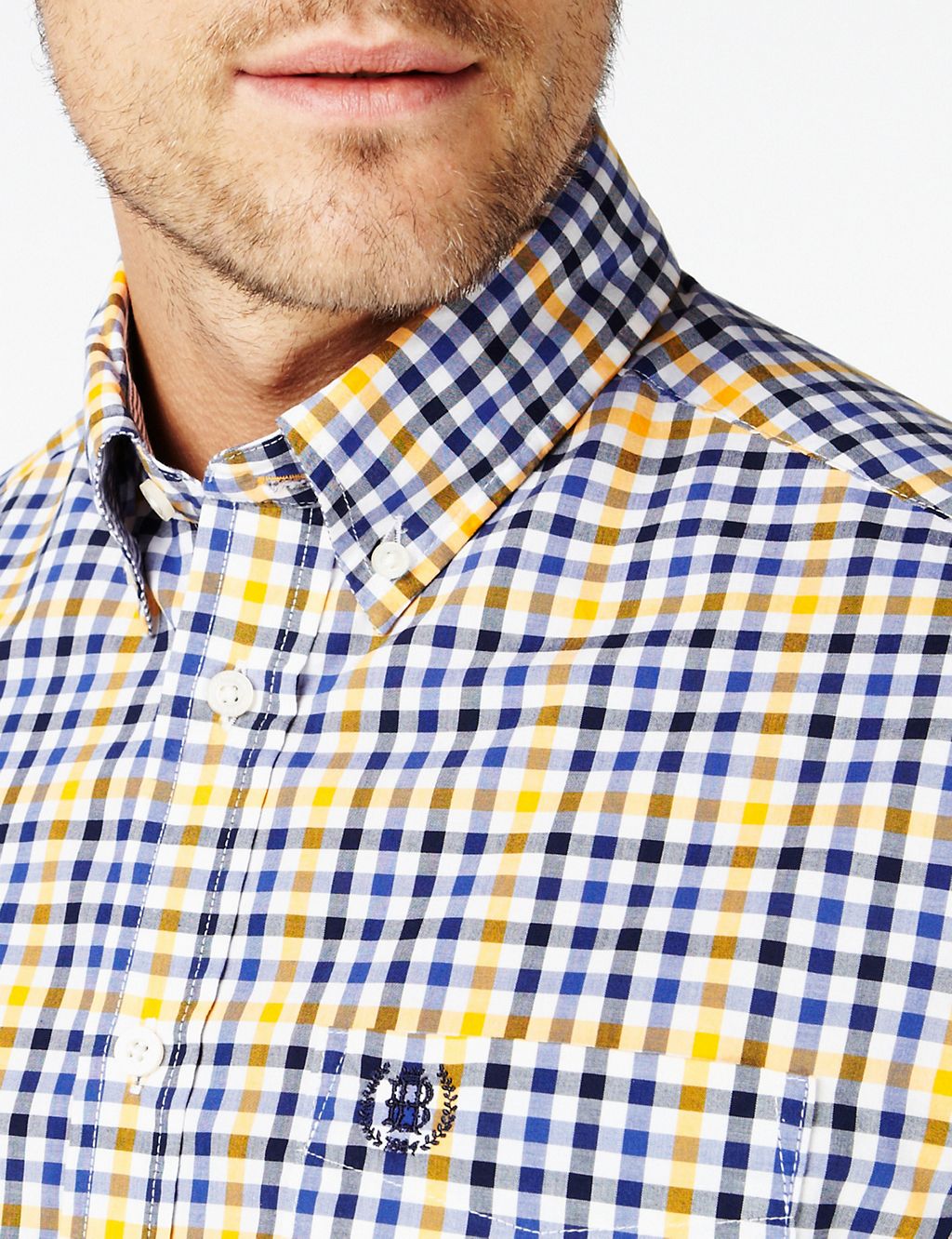 Pure Cotton Grid Checked Shirt 7 of 7