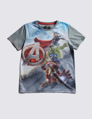 Pure Cotton Group Avengers™ T-Shirt (5-14 Years) Image 2 of 3