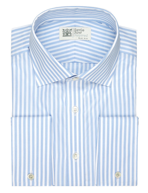 Pure Cotton Hairline Bold Striped Shirt Image 1 of 1