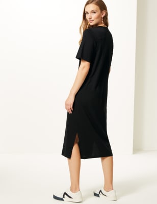 Half sleeve midi clearance dress