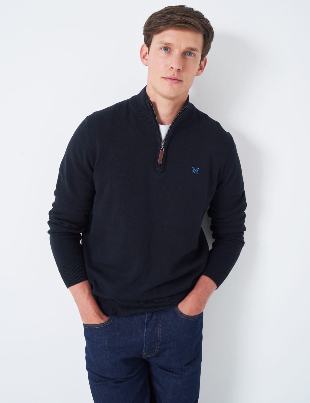 Pure Cotton Half Zip Jumper 3 of 4