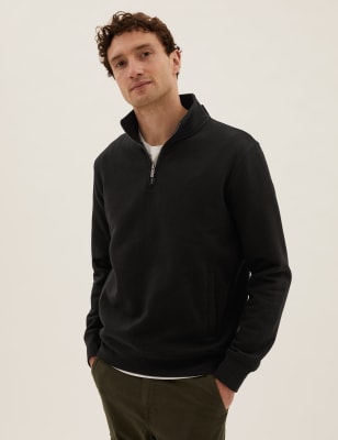 sweatshirt with half zipper
