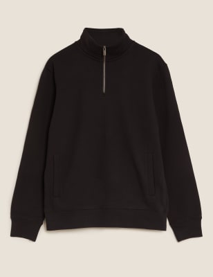 sweatshirt with half zip
