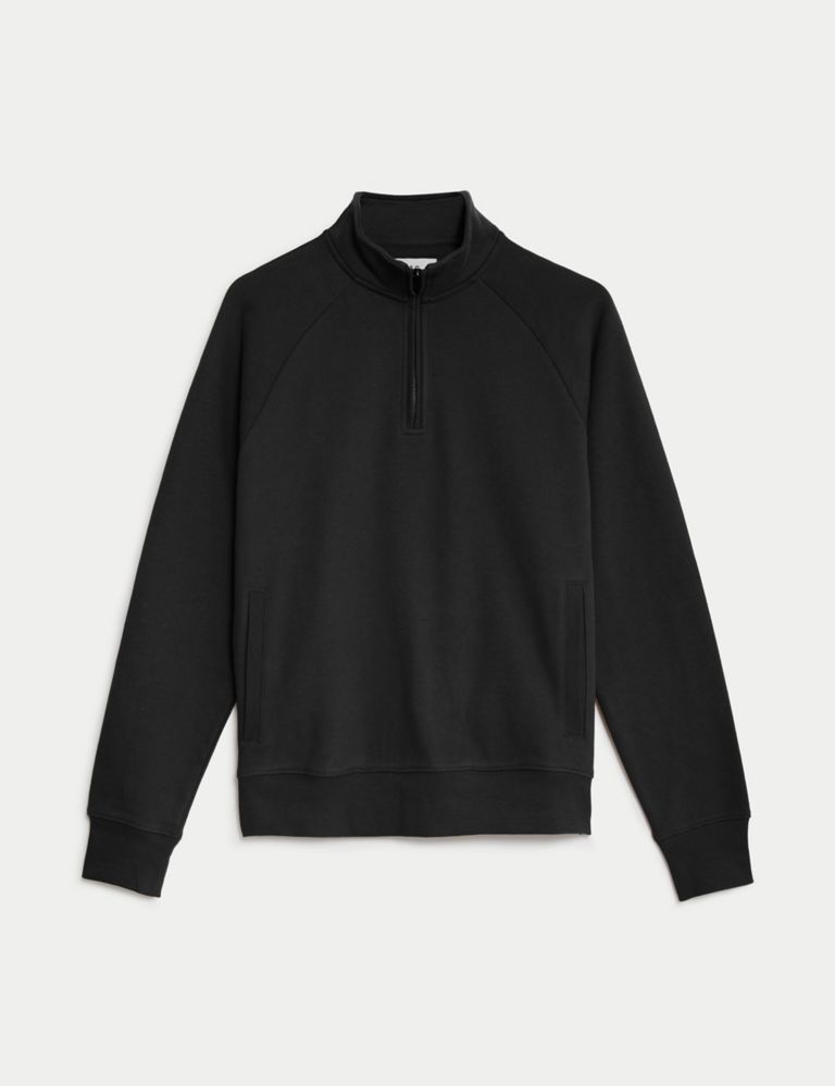 Buy H&M Relaxed Fit Zip-top sweatshirt in Black Dark 2024 Online