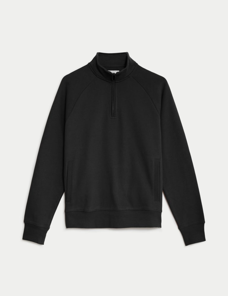 Buy H&M Relaxed Fit Zip-top sweatshirt in Black Dark 2024 Online