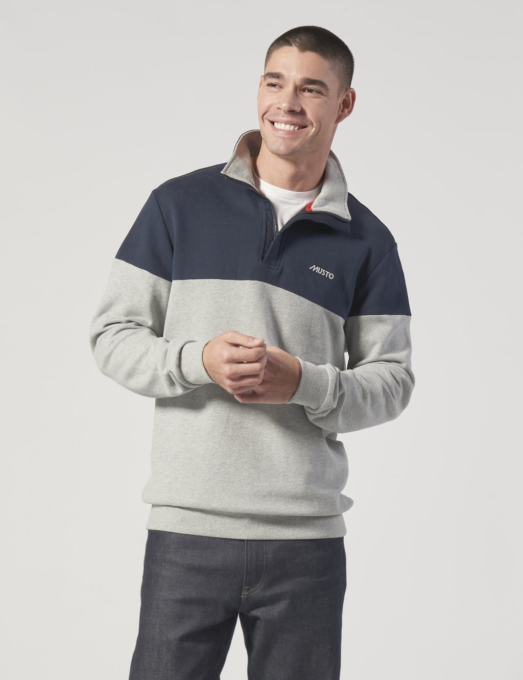 Pure Cotton Half Zip Sweatshirt 3 of 7