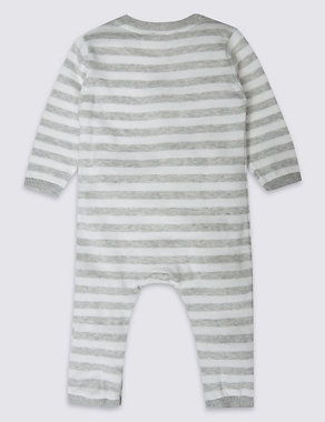 Pure Cotton Hedgehog Stripe Knit All in One Image 2 of 4