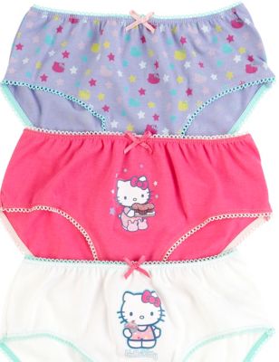 Pure Cotton Hello Kitty & Star Print Briefs Image 2 of 3