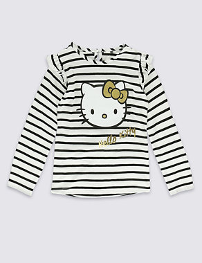 Pure Cotton Hello Kitty Jersey Top (1-7 Years) Image 2 of 3
